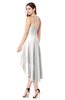 ColsBM Hannah Cloud White Casual A-line Halter Half Backless Asymmetric Ruching Plus Size Bridesmaid Dresses