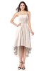 ColsBM Hannah Cream Pink Casual A-line Halter Half Backless Asymmetric Ruching Plus Size Bridesmaid Dresses
