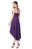 ColsBM Hannah Dark Purple Casual A-line Halter Half Backless Asymmetric Ruching Plus Size Bridesmaid Dresses
