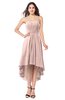 ColsBM Hannah Dusty Rose Casual A-line Halter Half Backless Asymmetric Ruching Plus Size Bridesmaid Dresses