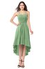 ColsBM Hannah Fair Green Casual A-line Halter Half Backless Asymmetric Ruching Plus Size Bridesmaid Dresses