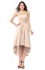 ColsBM Hannah Fresh Salmon Casual A-line Halter Half Backless Asymmetric Ruching Plus Size Bridesmaid Dresses