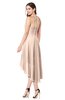 ColsBM Hannah Fresh Salmon Casual A-line Halter Half Backless Asymmetric Ruching Plus Size Bridesmaid Dresses