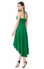 ColsBM Hannah Green Casual A-line Halter Half Backless Asymmetric Ruching Plus Size Bridesmaid Dresses