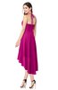 ColsBM Hannah Hot Pink Casual A-line Halter Half Backless Asymmetric Ruching Plus Size Bridesmaid Dresses