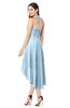 ColsBM Hannah Ice Blue Casual A-line Halter Half Backless Asymmetric Ruching Plus Size Bridesmaid Dresses