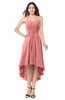 ColsBM Hannah Lantana Casual A-line Halter Half Backless Asymmetric Ruching Plus Size Bridesmaid Dresses