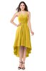 ColsBM Hannah Lemon Curry Casual A-line Halter Half Backless Asymmetric Ruching Plus Size Bridesmaid Dresses