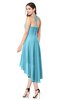 ColsBM Hannah Light Blue Casual A-line Halter Half Backless Asymmetric Ruching Plus Size Bridesmaid Dresses