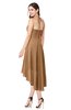 ColsBM Hannah Light Brown Casual A-line Halter Half Backless Asymmetric Ruching Plus Size Bridesmaid Dresses