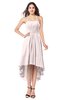 ColsBM Hannah Light Pink Casual A-line Halter Half Backless Asymmetric Ruching Plus Size Bridesmaid Dresses