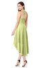ColsBM Hannah Lime Green Casual A-line Halter Half Backless Asymmetric Ruching Plus Size Bridesmaid Dresses