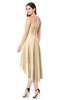ColsBM Hannah Marzipan Casual A-line Halter Half Backless Asymmetric Ruching Plus Size Bridesmaid Dresses