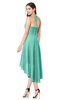 ColsBM Hannah Mint Green Casual A-line Halter Half Backless Asymmetric Ruching Plus Size Bridesmaid Dresses