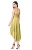 ColsBM Hannah Misted Yellow Casual A-line Halter Half Backless Asymmetric Ruching Plus Size Bridesmaid Dresses