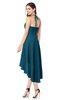 ColsBM Hannah Moroccan Blue Casual A-line Halter Half Backless Asymmetric Ruching Plus Size Bridesmaid Dresses