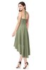 ColsBM Hannah Moss Green Casual A-line Halter Half Backless Asymmetric Ruching Plus Size Bridesmaid Dresses