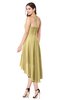 ColsBM Hannah New Wheat Casual A-line Halter Half Backless Asymmetric Ruching Plus Size Bridesmaid Dresses