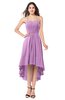 ColsBM Hannah Orchid Casual A-line Halter Half Backless Asymmetric Ruching Plus Size Bridesmaid Dresses