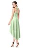 ColsBM Hannah Pale Green Casual A-line Halter Half Backless Asymmetric Ruching Plus Size Bridesmaid Dresses