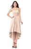 ColsBM Hannah Peach Puree Casual A-line Halter Half Backless Asymmetric Ruching Plus Size Bridesmaid Dresses