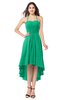 ColsBM Hannah Pepper Green Casual A-line Halter Half Backless Asymmetric Ruching Plus Size Bridesmaid Dresses