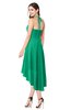 ColsBM Hannah Pepper Green Casual A-line Halter Half Backless Asymmetric Ruching Plus Size Bridesmaid Dresses
