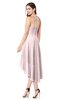 ColsBM Hannah Petal Pink Casual A-line Halter Half Backless Asymmetric Ruching Plus Size Bridesmaid Dresses