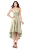 ColsBM Hannah Putty Casual A-line Halter Half Backless Asymmetric Ruching Plus Size Bridesmaid Dresses
