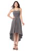 ColsBM Hannah Ridge Grey Casual A-line Halter Half Backless Asymmetric Ruching Plus Size Bridesmaid Dresses