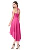 ColsBM Hannah Rose Pink Casual A-line Halter Half Backless Asymmetric Ruching Plus Size Bridesmaid Dresses