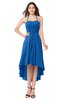ColsBM Hannah Royal Blue Casual A-line Halter Half Backless Asymmetric Ruching Plus Size Bridesmaid Dresses