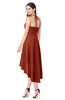 ColsBM Hannah Rust Casual A-line Halter Half Backless Asymmetric Ruching Plus Size Bridesmaid Dresses