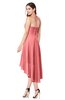 ColsBM Hannah Shell Pink Casual A-line Halter Half Backless Asymmetric Ruching Plus Size Bridesmaid Dresses