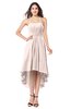ColsBM Hannah Silver Peony Casual A-line Halter Half Backless Asymmetric Ruching Plus Size Bridesmaid Dresses