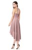 ColsBM Hannah Silver Pink Casual A-line Halter Half Backless Asymmetric Ruching Plus Size Bridesmaid Dresses