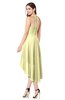 ColsBM Hannah Wax Yellow Casual A-line Halter Half Backless Asymmetric Ruching Plus Size Bridesmaid Dresses