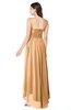 ColsBM Autumn Apricot Simple A-line Sleeveless Zip up Asymmetric Ruching Plus Size Bridesmaid Dresses