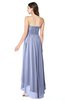 ColsBM Autumn Blue Heron Simple A-line Sleeveless Zip up Asymmetric Ruching Plus Size Bridesmaid Dresses
