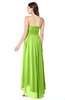 ColsBM Autumn Bright Green Simple A-line Sleeveless Zip up Asymmetric Ruching Plus Size Bridesmaid Dresses