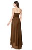 ColsBM Autumn Brown Simple A-line Sleeveless Zip up Asymmetric Ruching Plus Size Bridesmaid Dresses
