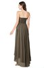 ColsBM Autumn Carafe Brown Simple A-line Sleeveless Zip up Asymmetric Ruching Plus Size Bridesmaid Dresses