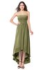 ColsBM Autumn Cedar Simple A-line Sleeveless Zip up Asymmetric Ruching Plus Size Bridesmaid Dresses