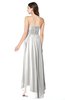 ColsBM Autumn Cloud White Simple A-line Sleeveless Zip up Asymmetric Ruching Plus Size Bridesmaid Dresses