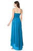 ColsBM Autumn Cornflower Blue Simple A-line Sleeveless Zip up Asymmetric Ruching Plus Size Bridesmaid Dresses