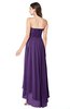 ColsBM Autumn Dark Purple Simple A-line Sleeveless Zip up Asymmetric Ruching Plus Size Bridesmaid Dresses