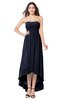 ColsBM Autumn Dark Sapphire Simple A-line Sleeveless Zip up Asymmetric Ruching Plus Size Bridesmaid Dresses