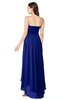 ColsBM Autumn Electric Blue Simple A-line Sleeveless Zip up Asymmetric Ruching Plus Size Bridesmaid Dresses