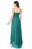 ColsBM Autumn Emerald Green Simple A-line Sleeveless Zip up Asymmetric Ruching Plus Size Bridesmaid Dresses