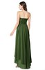 ColsBM Autumn Garden Green Simple A-line Sleeveless Zip up Asymmetric Ruching Plus Size Bridesmaid Dresses